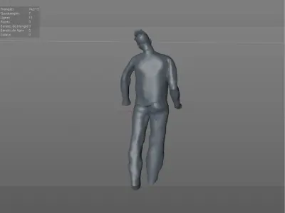 Zombie Resident Evil Police Free 3D model