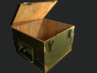 Grenade box Low-poly 3D model