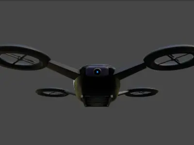 Smart drone worker Free low-poly 3D model
