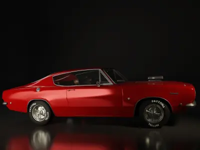 muscle car  Low-poly 3D model