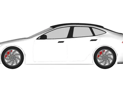 Tesla Car 3D Model 3D model purchase