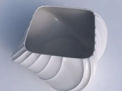 Bowl helix with extruded vertical lines 3D print model