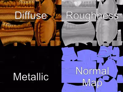 Coiled Python model pack Low-poly 3D model