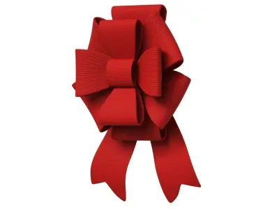Christmas Bow Ribbon 43 Low-poly 3D model