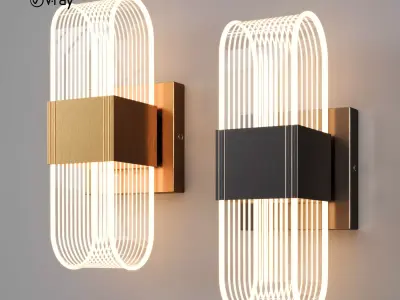 LUXURY ACRYLIC LED WALL LAMP 3D model