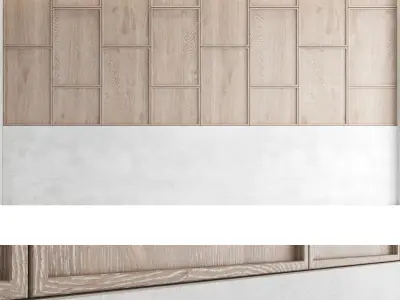 Decorative wall panel set 46 3D model