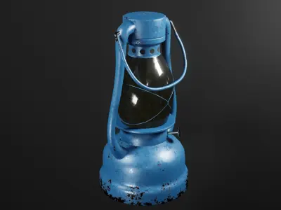 Old Gas Lamp Free low-poly 3D model