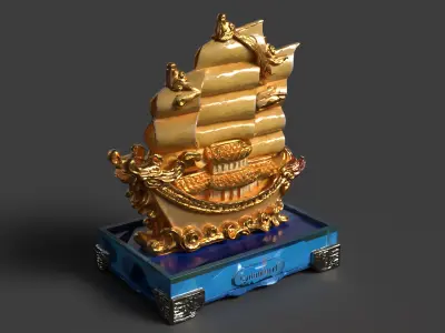 Chinese dragon  Low-poly 3D model