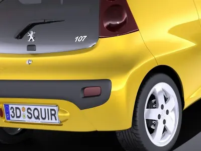 Peugeot 107 3-door 2016 VRAY 3D model