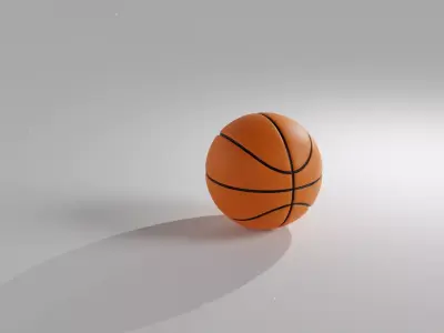Basketball Low-poly 3D model 5