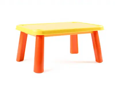 Colorful Plastic Kids Activity Table Low-poly 3D model