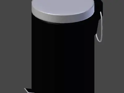 Black Pedal Bin 3D model