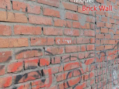 Ultra realistic Brick Old wall 3D model
