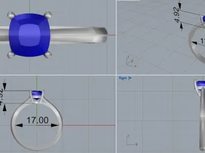 engagement rings 3D print model