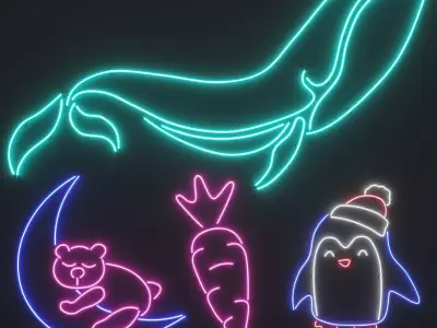 Neon Set 12 3D model