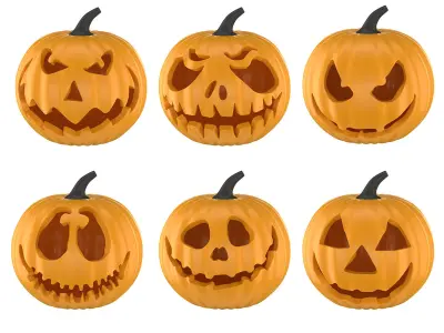 Halloween 6 Pumpkin 3D model