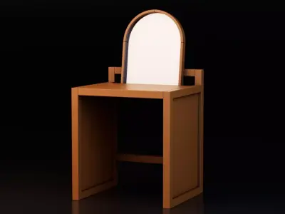 Dressing Table Free low-poly 3D model