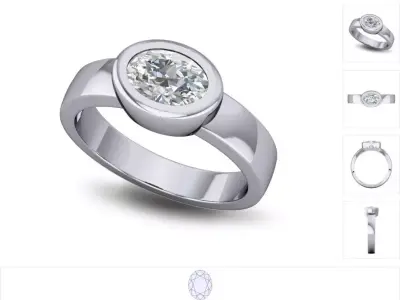Women ring 3dm stl render detail 3D print model 10