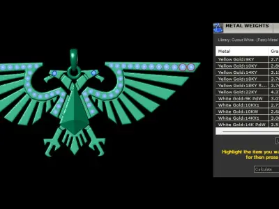 EAGLE BIRD STYLE PENDANT 3D PRINTABLE MODEL  3D print model