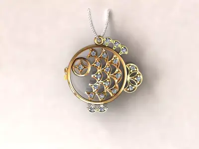 Fish pendant 23 3D print model