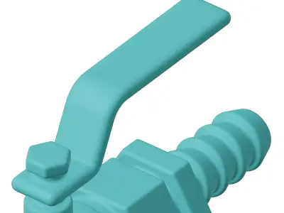 Plastic Premium Ball Valve Toy 3D model