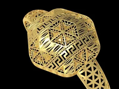 Fusion Gold Wristband RABBW15 3D print model