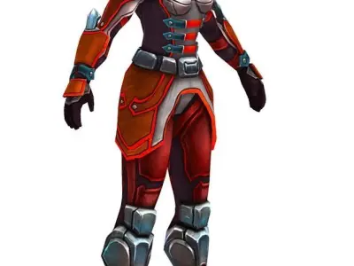 Low Poly  Cyborg Trooper Low-poly 3D model