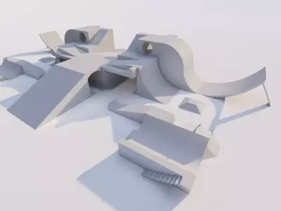 Skatepark-Skate Park PACK 3D model purchase