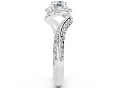 Twisted Engagment Ring 3D print model