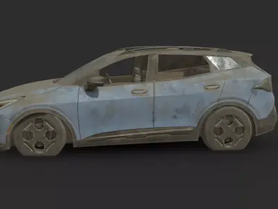 Abandoned Car - Kia Sportage 2025 Low-poly 3D model
