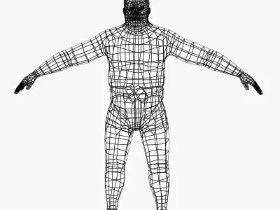 SUMO wrestler Low-poly 3D model