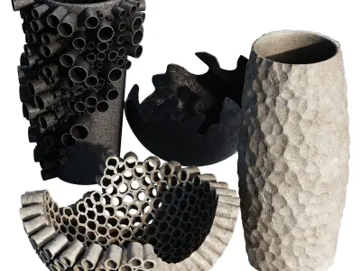 Vase decor Low-poly 3D model 29