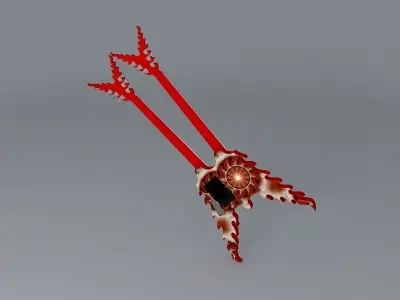 Sands Double V Flame guitar Free 3D model