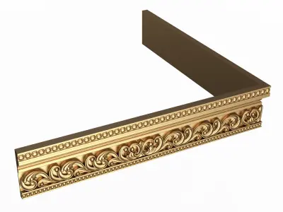 Cornice Decoration Molding 013 270 Degree Low-poly 3D model