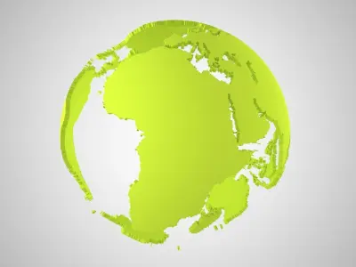 Globe Shell Lime 3D model