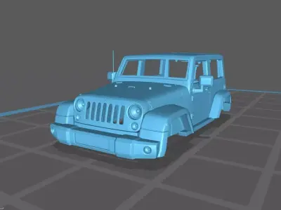 Jeep Wrangler Rubicon 2010 Body-READY TO PRINT Free 3D print model