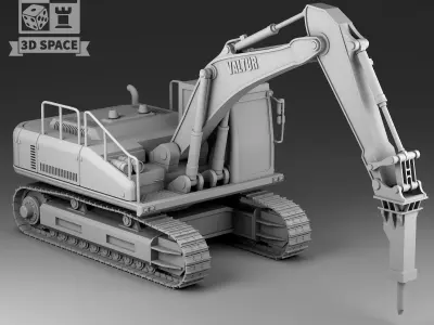 hydraulic hammer 3D print model