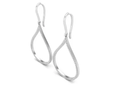 AV 676  Diamond Ladies Teardrop Dangling Earrings 3D print model