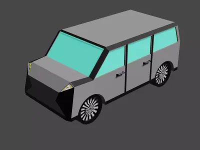 Futuristic pickup Free 3D model