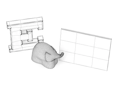 Black Shelf Decorations 3D model