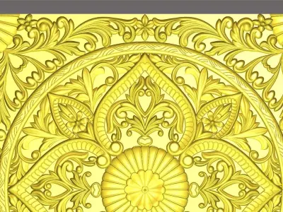 MANDLA - wood carved wall art 3D model