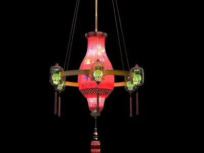 Chinese palace  lantern  3D model purchase