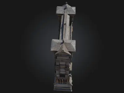 Gothic Fortress Majestic Stronghold of Dark Medieval Times 3D model