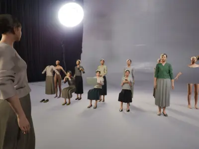 Modular Character - Asian Business Woman - FH2 Low-poly 3D model