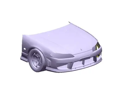 S15 Spec R Front Exterior Mesh Model - 3D Laser-Scanned 3D model