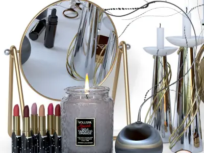 A set of luxury cosmetics for the bathroom 3D model