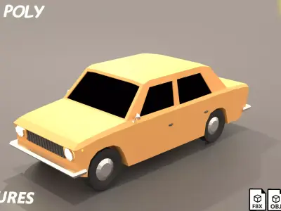 car VAZ 2101 Low-poly 3D model