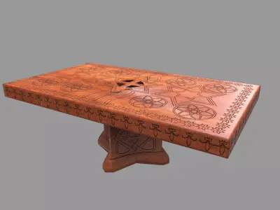 Classic Table  Low-poly 3D model