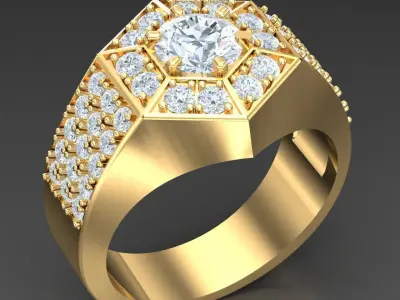 Luxury Men Rings Designs 5MR082 3D print model
