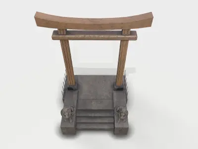 Torii Gate Low-poly 3D model
